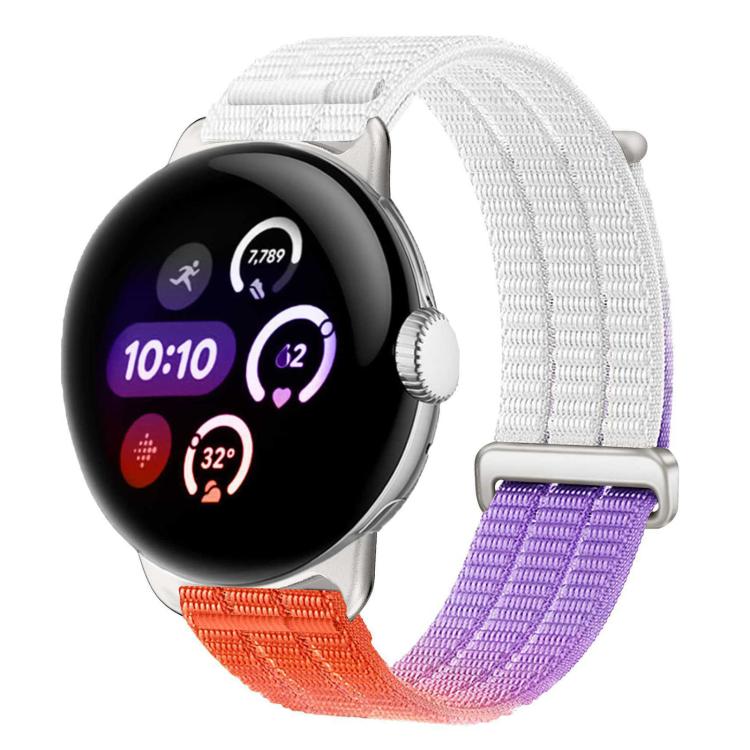 Double-Link Cloud-Feel Breathable Nylon Loop Metal Head Watch Band, For Google Pixel Watch 5 / 4 / 3 / 2 / 1 41mm, For Google Pixel Watch 5 / 4 / 3 45mm