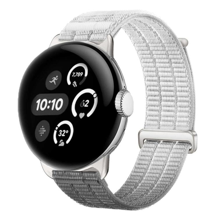 Double-Link Cloud-Feel Breathable Nylon Loop Metal Head Watch Band, For Google Pixel Watch 5 / 4 / 3 / 2 / 1 41mm, For Google Pixel Watch 5 / 4 / 3 45mm