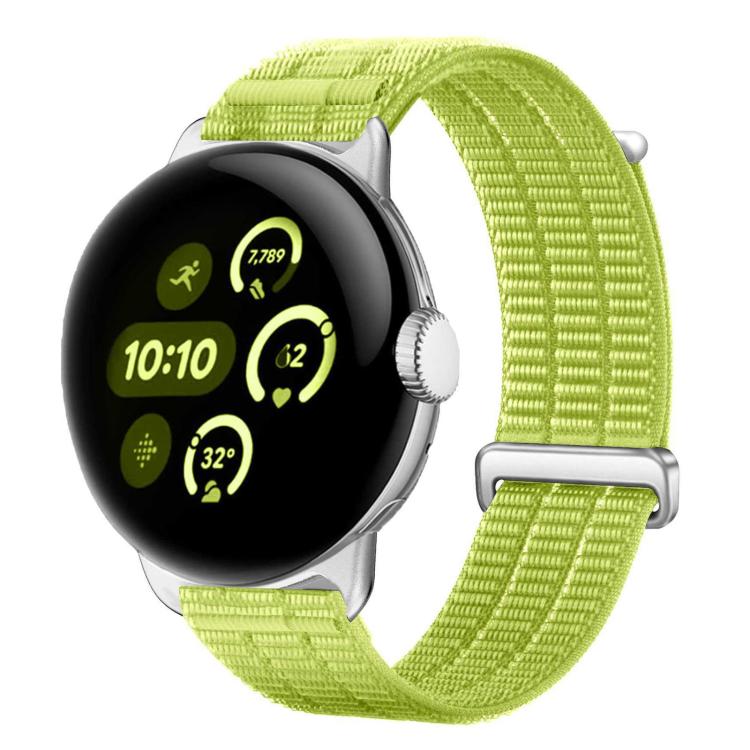 Double-Link Cloud-Feel Breathable Nylon Loop Metal Head Watch Band, For Google Pixel Watch 5 / 4 / 3 / 2 / 1 41mm, For Google Pixel Watch 5 / 4 / 3 45mm