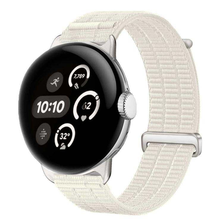 Double-Link Cloud-Feel Breathable Nylon Loop Metal Head Watch Band, For Google Pixel Watch 5 / 4 / 3 / 2 / 1 41mm, For Google Pixel Watch 5 / 4 / 3 45mm