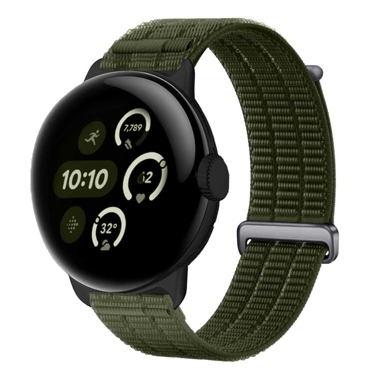 Double-Link Cloud-Feel Breathable Nylon Loop Metal Head Watch Band, For Google Pixel Watch 5 / 4 / 3 / 2 / 1 41mm, For Google Pixel Watch 5 / 4 / 3 45mm