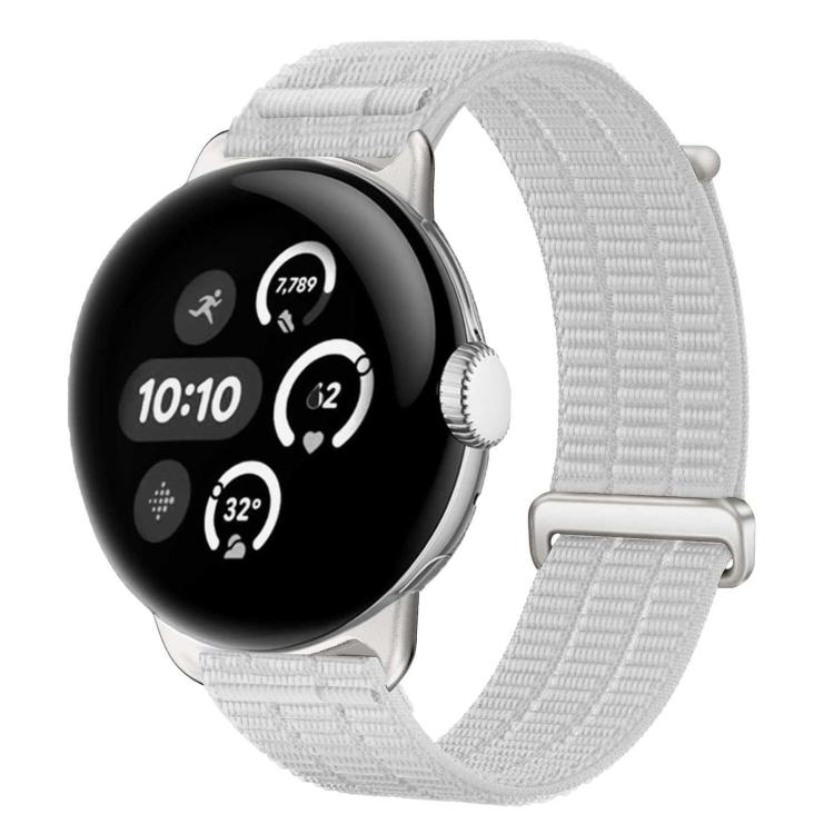 Double-Link Cloud-Feel Breathable Nylon Loop Metal Head Watch Band, For Google Pixel Watch 5 / 4 / 3 / 2 / 1 41mm, For Google Pixel Watch 5 / 4 / 3 45mm