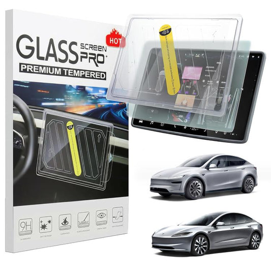 Easy Install Box Dust-Free Anti-Fingerprint Car Navigator Matte Tempered Glass Film, For Tesla Model Y Refresh 2025 16 inch, For Tesla Model 3 Refresh 15.4 inch, For Tesla Model 3 / Y 15.4 inch