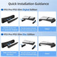 Black PS5 cooling base kit with foam pads and installation guide parts