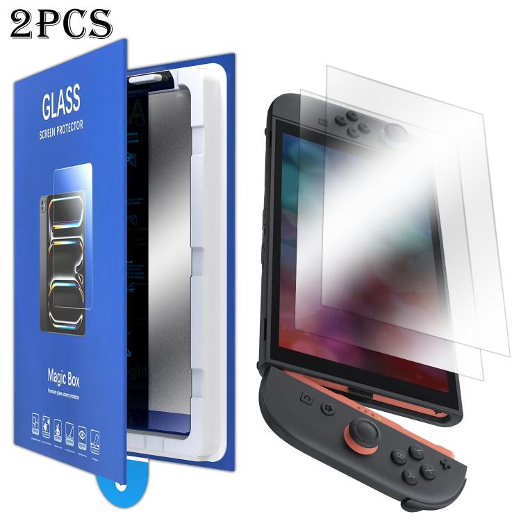 2-pack tempered glass screen protectors for Nintendo Switch 2 console