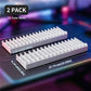White 2-pack disc holder with 32 case slots and labeled size dimensions