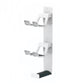 White wall mount stand for PS/Xbox controllers and headphones, with silicone holders