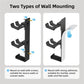 Wall mount stand for controllers and headphones, showing screw or adhesive mounting