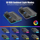 Black dual controller cooling stand with RGB lighting and two charging docks