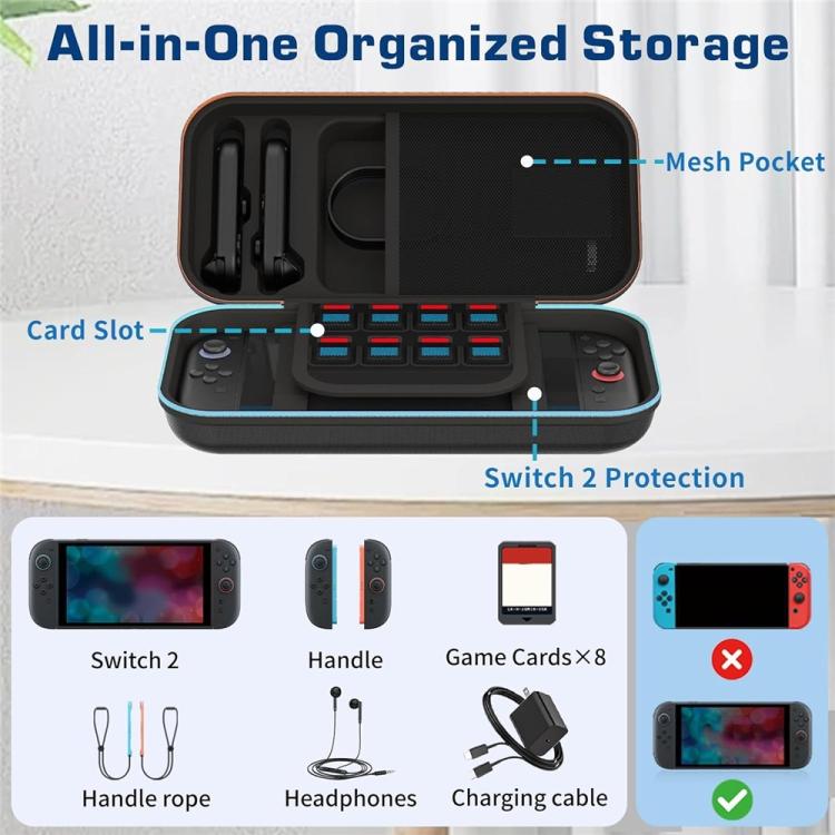 EVA hard-shell case interior organizer with card slots, mesh pocket, and accessory bays