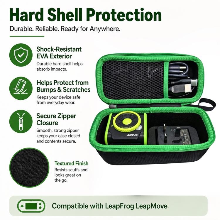 For LeapFrog LeapMove Portable Active Learning Video Game System Portable Hard Carrying Case