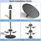 Controller stand installation guide showing base, rod, and arm holder assembly