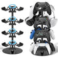 Black 4-tier controller stand with rotating column and holder arms