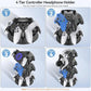 Black 4-tier controller and headphone holder stand with interchangeable arm tiers