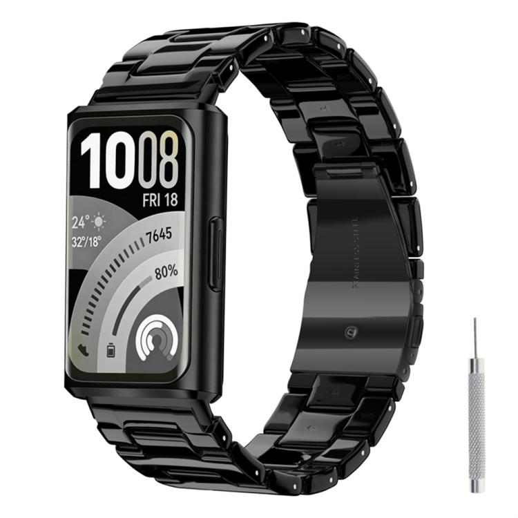 Butterfly Clasp Three Beads Resin Watch Band with Removal Tool, For Huawei Band 11 / Band 11 Pro