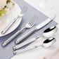 Mirror-Polished Roman Columns Stainless Steel Tableware, Dinner Knife, Dinner Fork, Dinner Spoon, Dessert Fork, Dessert Spoon