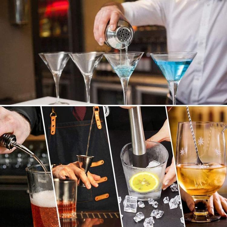 Stainless Steel Cocktail Set 750ml Shaker and Cocktail Tools, 7-Piece Set