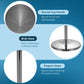 Metal stemmed wine glass design with round cup mouth, wide base, and elegant stem