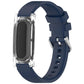 Spring Bar Style Clear Watch Case and Solid Color Silicone Watch Band, For Google Fitbit Air