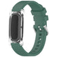 Spring Bar Style Clear Watch Case and Solid Color Silicone Watch Band, For Google Fitbit Air