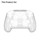 Clear transparent hard-shell controller case with molded openings and grip slots