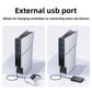 PS5 rear cooling fan with external USB port, supports charging controllers or devices
