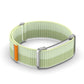 Metal Case Hybrid Nylon Hook and Loop Fastener Watch Band, For Google Fitbit Air