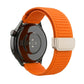 Mountain Pattern Loop Magnetic Buckle Silicone Watch Band, 22mm, 20mm