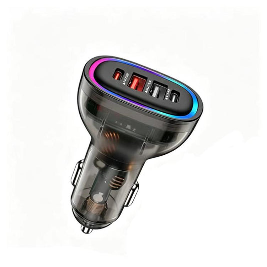 P54 75W PD3.0 USB-C x 2+USB x 2 Multi Protocol Car Charger, without Cable