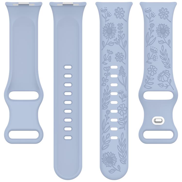 Sunflower Pattern Butterfly Buckle Silicone Watch Band, For Xiaomi Band  10 Pro / Redmi Watch 6 / 5
