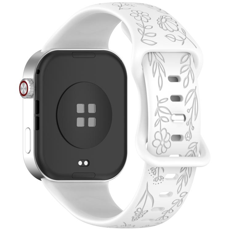Sunflower Pattern Butterfly Buckle Silicone Watch Band, For Xiaomi Band  10 Pro / Redmi Watch 6 / 5