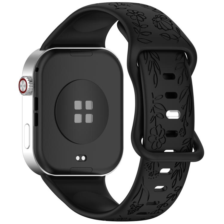 Sunflower Pattern Butterfly Buckle Silicone Watch Band, For Xiaomi Band  10 Pro / Redmi Watch 6 / 5