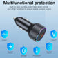 Black car charger showing built-in safety protection icons on package art
