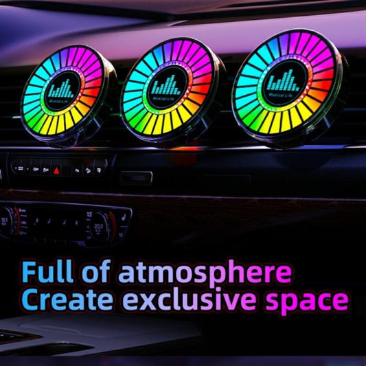L030 Car Air Vent RGB Aroma Diffuser Voice-Controlled LED Rhythm Ambient Light