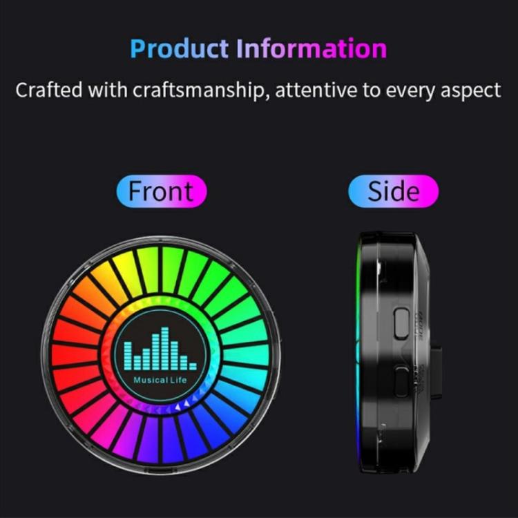 L030 Car Air Vent RGB Aroma Diffuser Voice-Controlled LED Rhythm Ambient Light