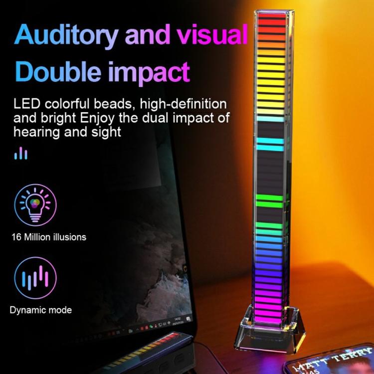 Rechargeable 4D RGB Bluetooth rhythm light bar on stand, colorful LED column display