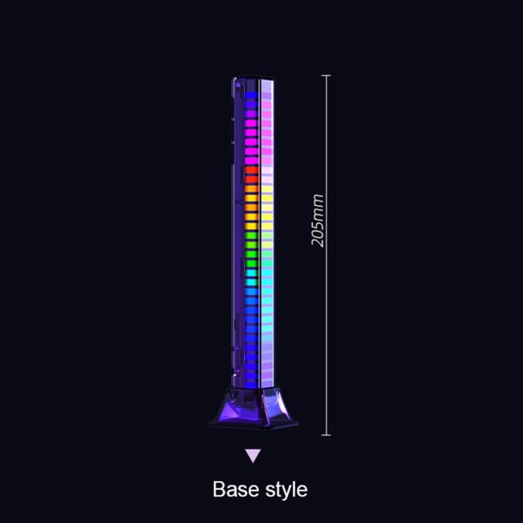 RGB music rhythm light tower on base, showing height of slim vertical LED column