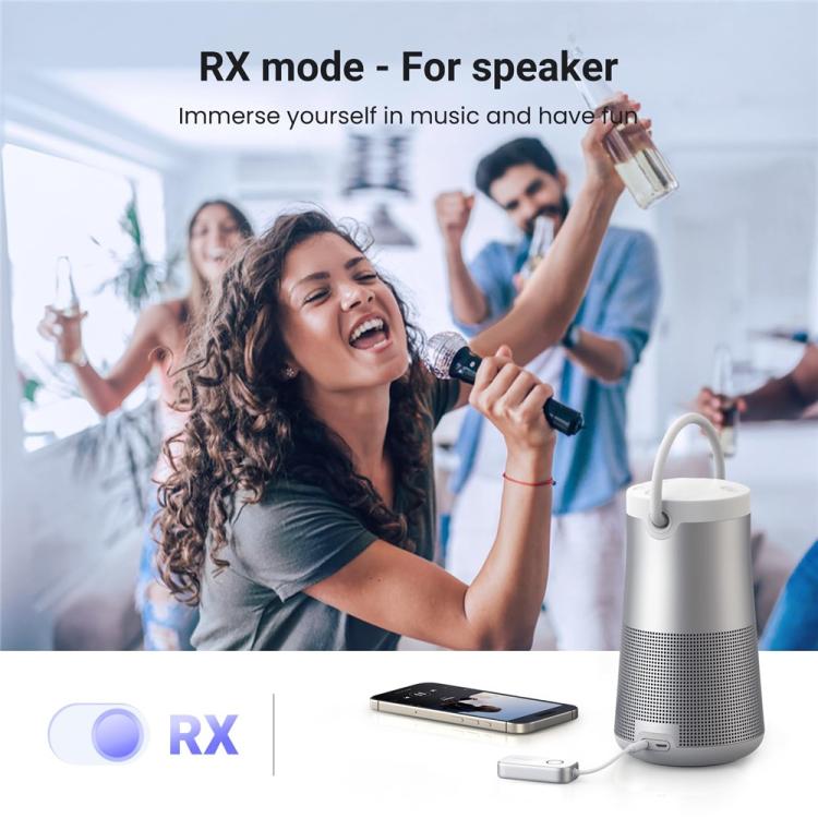 UGREEN 3.5mm Bluetooth audio adapter in RX mode for speaker use