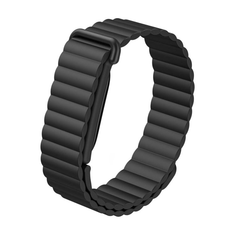Classic Wave Texture Magnetic Silicone Watch Band, For Google Fitbit Air