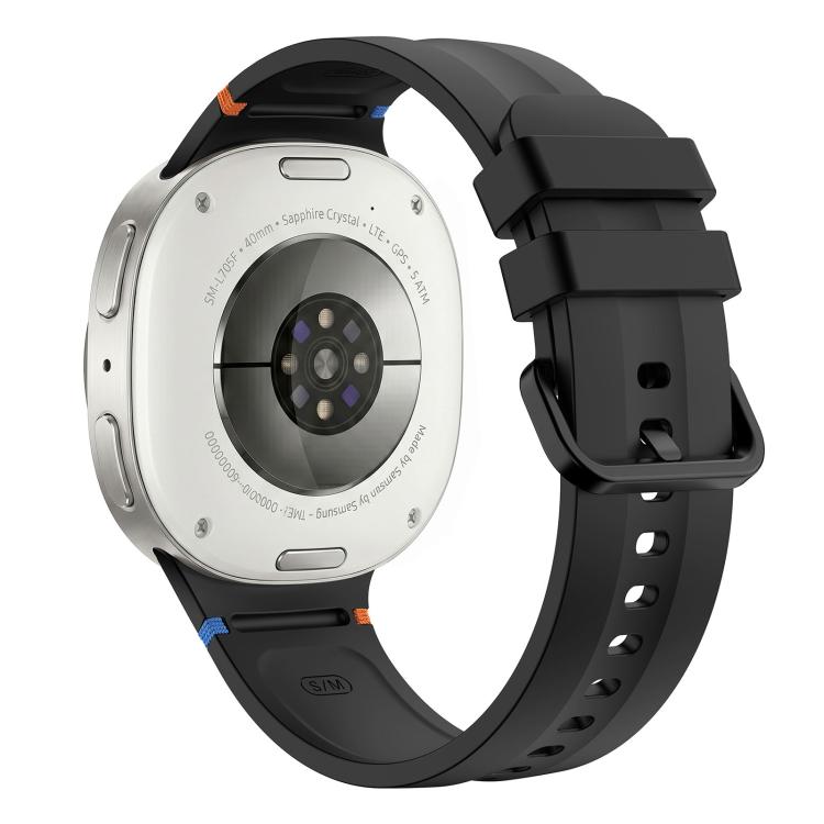 Stitched Color Clasp Solid Color Silicone Watch Band, For Galaxy Watch 9 / 8 / 8 Classic
