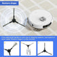 Robotic vacuum side brushes with black hubs and gray bristles, shown restoring shape