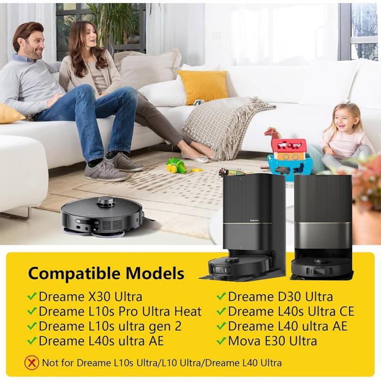 Black robot vacuum dock stations with two upright cleaning units