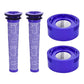 JUNSUNMAY Post & Pre Filters Replacements for Dyson V8 / V7 Vacuum, 2 in 1, 4 in 1
