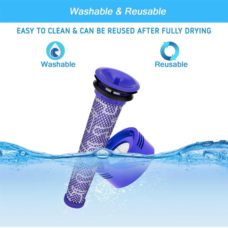 JUNSUNMAY Post & Pre Filters Replacements for Dyson V8 / V7 Vacuum, 2 in 1, 4 in 1