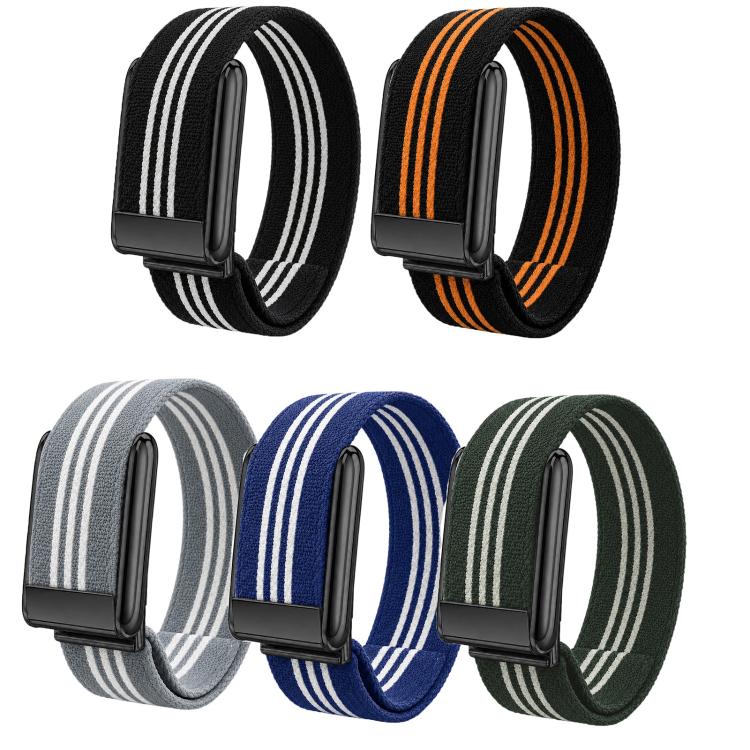 Three-Stripe Woven Nylon Watch Band, For WHOOP 5.0 Electrocardiogram, For WHOOP 5.0 Regular
