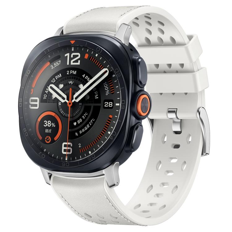 Mesh Vegan Leather-Coated Silicone Watch Band, For Galaxy Watch Ultra2 2026 / 2025 / 1 2024