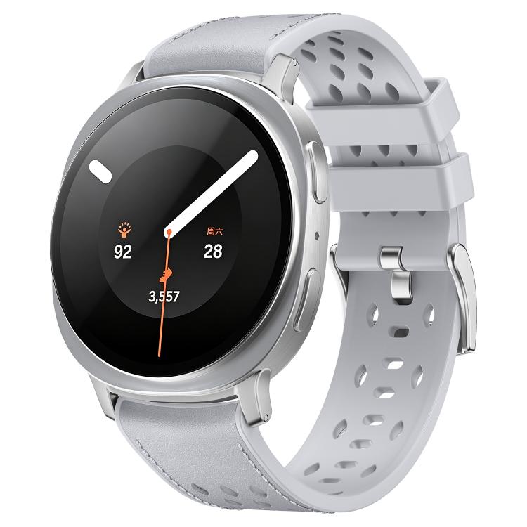 Mesh Vegan Leather-Coated Silicone Watch Band, For Galaxy Watch9 / 8 / 8 Classic