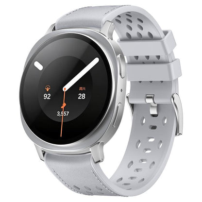 Mesh Vegan Leather-Coated Silicone Watch Band, For Galaxy Watch9 / 8 / 8 Classic