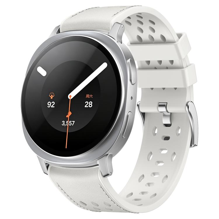 Mesh Vegan Leather-Coated Silicone Watch Band, For Galaxy Watch9 / 8 / 8 Classic