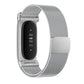 Frosted Clear Plastic Integrated Frame Milanese Stainless Steel Watch Band, For Google Fitbit Air